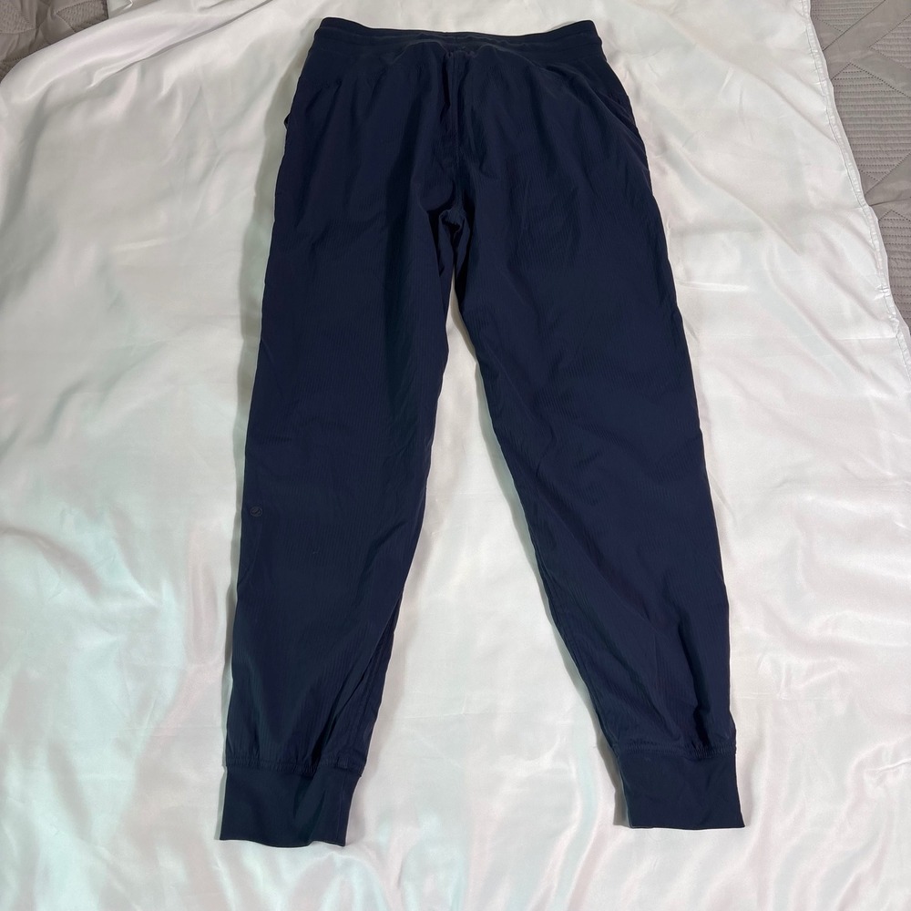 CRZ YOGA Womens Studio Joggers Navy Blue Ruched Front Athletic Pants Size Medium - Picture 2 of 4